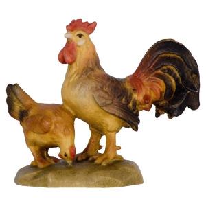 Gallo con gallina
