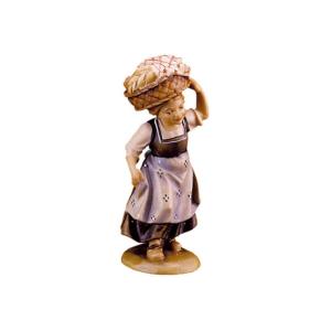 Bambina con cesta di pane