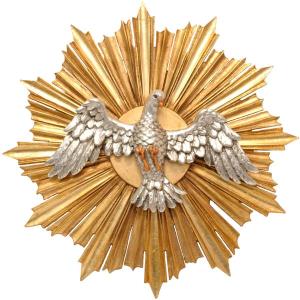 Dove with halo of rays