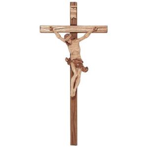Kruzifix - Korpus mit geradem geschnitzten Kreuz