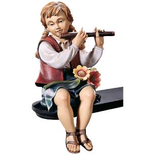 Flute player sitting