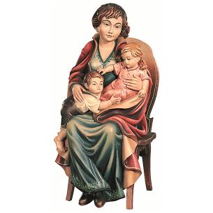 Mother with 2 children and chair