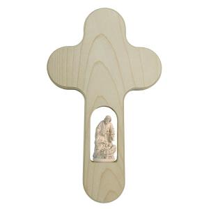 Cross natural Holy Night crib