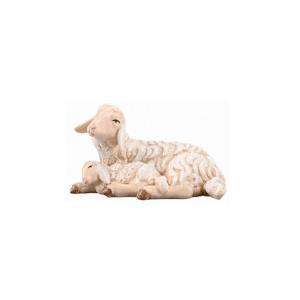 IN Pecora sdraiata con agnello che dorme