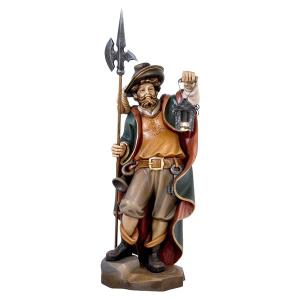 Guardiano notturno moderno con lanterna