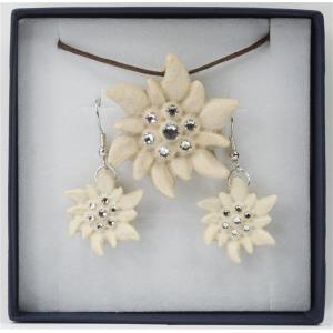 Set of jewels EDELWEISS with necklace and earrings