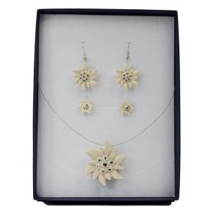 Set of jewels EDELWEISS with necklace and earrings