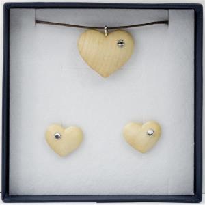 Set of jewels HEART necklace + earrings