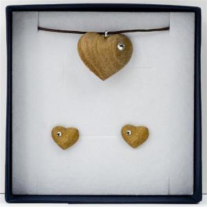 Set of jewels HEART necklace + earrings