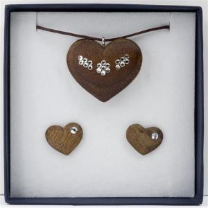 Set of jewels HEART necklace + earrings