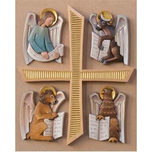 Simbole 4 Evangelisten mit Kreuz 20x15 x4