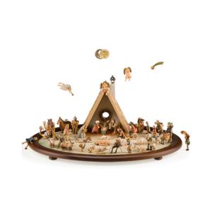 Set of 49 pieces with frame & stable