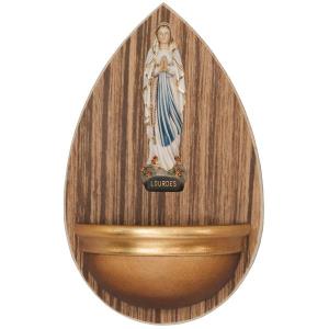 Weihwasserbecken Holz mit Lourdes Madonna