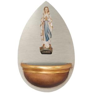 Holy Water Front with Our Lady of Lourdes wooden