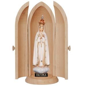 Niche with our Lady of Fatima with crown