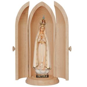 Nische mit Muttergottes aus Fatima mit Krone