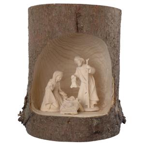 Holy Family in a tree trunk