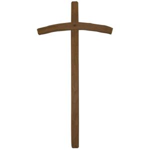 Cross curved wooden