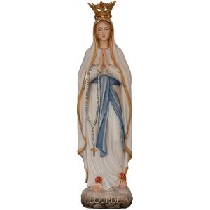 Our Lady of Lourdes & crown Valgardena wooden