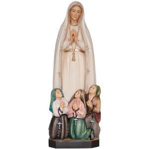 Our Lady Of Fatima with Children wooden statue