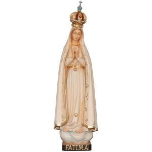 Our Lady of Fátima Pillgrim with crown wood