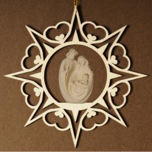 Heart star with Holy Family