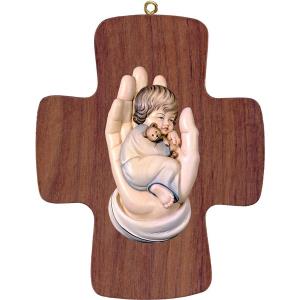 Cross with protecting hand boy