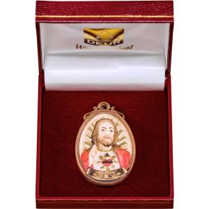 Medaillon Herz Jesu mit Schatulle