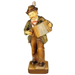 Suonatore con fisarmonica in tiglio
