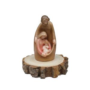 Nativity baroque, single block, on round bark base