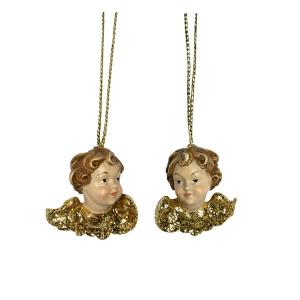 Angel heads as tree decoration