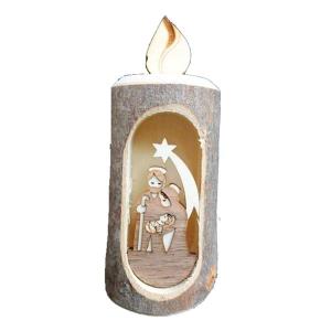 Candle with nativity