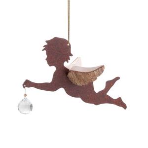 Wrought Iron Flying Angel (min. order 5 items)