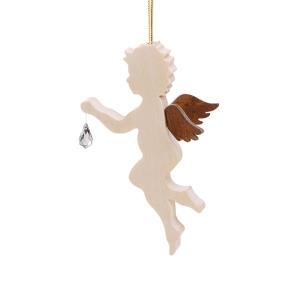 Wooden Standing Angel with Swarovski