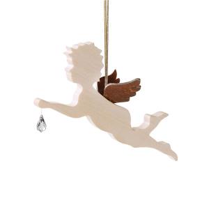 Flying Angel wood Swarovski Crystal