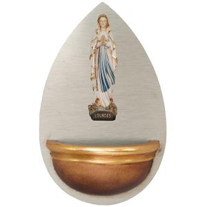 Holy Water Front with Our Lady of Lourdes wooden