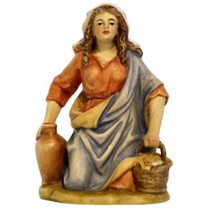 Shepherdess kneeling