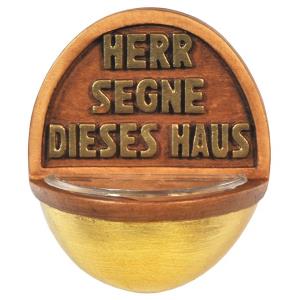 Holy water font "Herr segne dieses Haus"