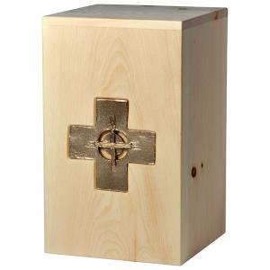 Urne "Kreuz" - Zibenholz - 28,5 x 17,5 x 17,5 cm