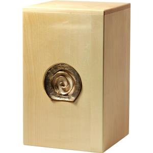 Urn "Infinity" - maple wood - 11,22 x 6,88 x 6,88 inch