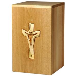 Urna "Crocefisso" - legno di rovere - 28,5 x 17,5 x 17,5 cm