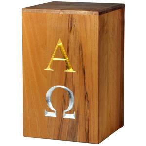 Urna "dall'inizio alla fine" - legno di noce - 28,5 x 17,5 x 17,5 cm