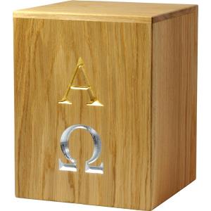 Urna "dall'inizio alla fine" - legno di rovere- 28,5 x 22 x 22 cm
