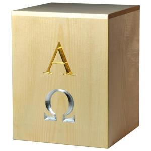 Urna "dall'inizio alla fine" - legno di acero - 28,5 x 22 x 22 cm