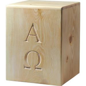 Urna "dall'inizio alla fine" - legno di cirmolo - 28,5 x 22 x 22 cm