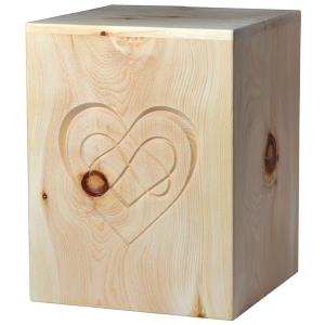 Urne "Ewige Liebe" - Zirbenholz - 28,5 x 22 x 22 cm