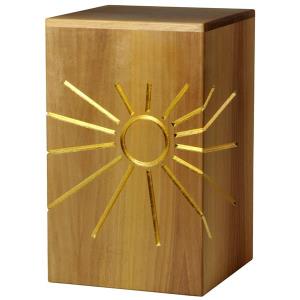 Urn "Eternal light" - walnut wood - 11,22 x 6,88 x 6,88 inch