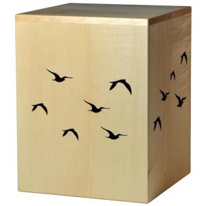 Urn "Toward paradise" - maple wood - 11,22 x 8,66 x 8,66 inch