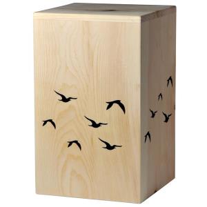 Urn "Toward paradise" - Swiss pine wood - 11,22 x 6,88 x 6,88 inch