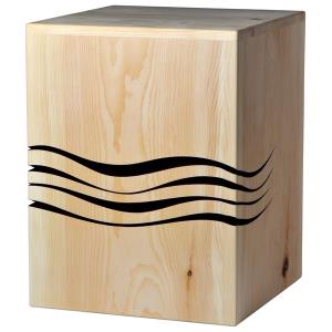 Urn "Rest in peace" - Swiss pine wood - 11,22 x 8,66 x 8,66 inch